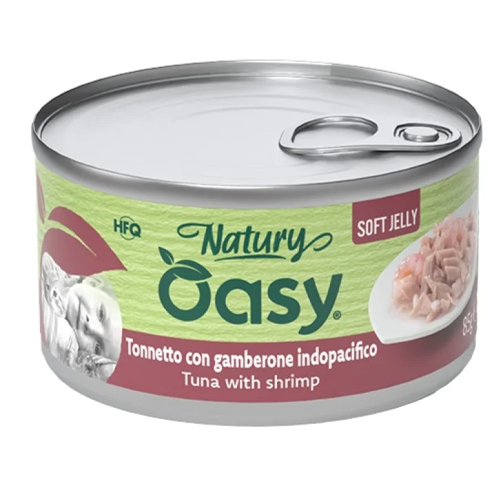 Oasy Wet Cat Natury Soft Jelly - Tuna With Prawn - 85gr