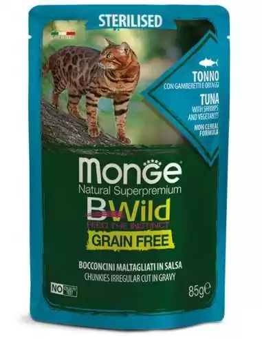 Monge Bwild Sterilised Cat Wet Tuna - 85gr