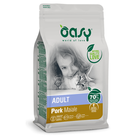 Oasy Cat Adult Pork - 300gr