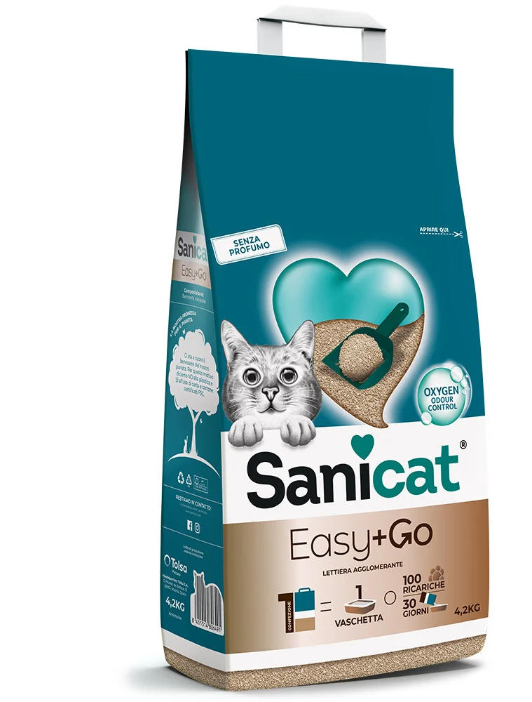 Sanicat Easy And Go Fragrance Free Cat Litter - 4.2 Kg