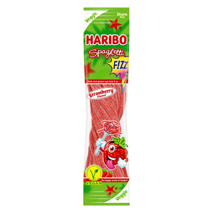 Haribo Spaghetti Fizz Strawberry 200Gr