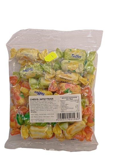 Toffee Chewy Fruits 200Gr