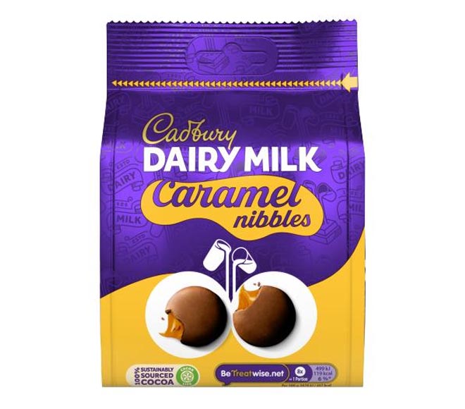 CADBURY CARAMEL NIBBLES BAG 120GR