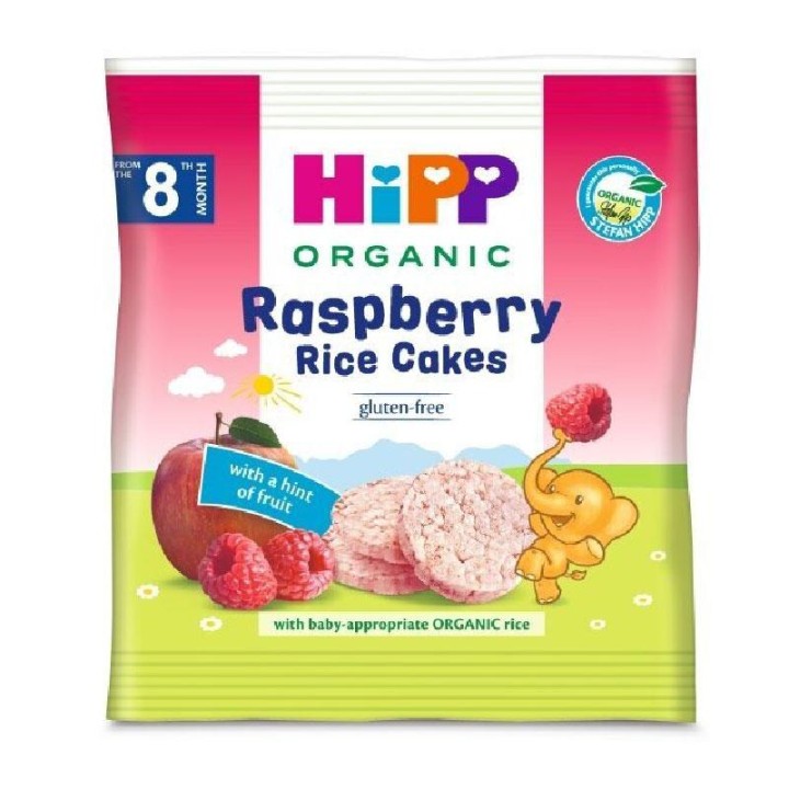 Hipp Snack Rasberry Rice Cakes 30Gr