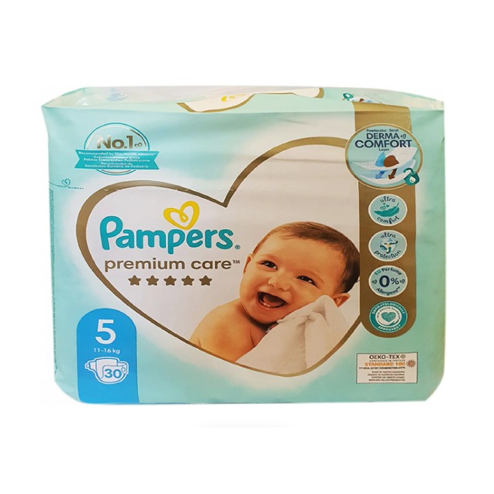 Pampers Premium Care Baby Diapers No.5 30'S