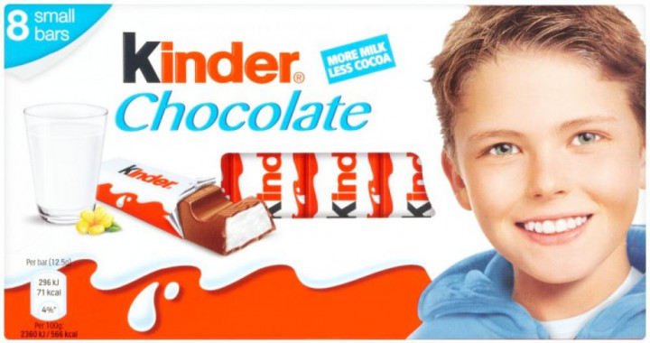 KINDER CHOCOLATE 8BARS 100GR