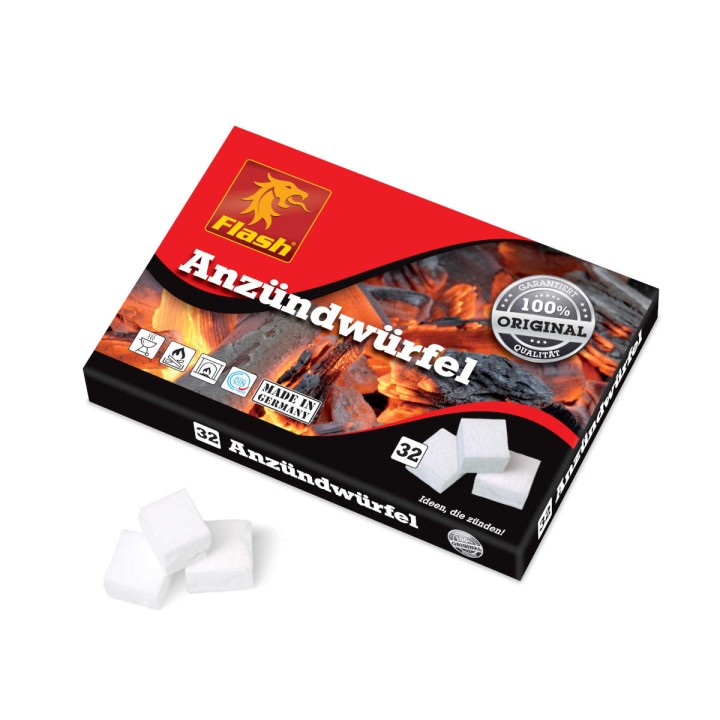 Flash Fire Starter Cubes 32Pcs