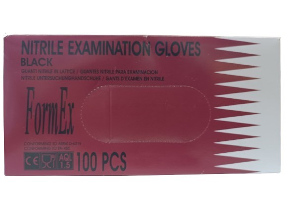 Formex Disposable Gloves Black S 100Pcs