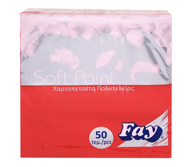 Fay Χαρτοπετσετες Κοκκινες 33X38Cm 50Φυλ