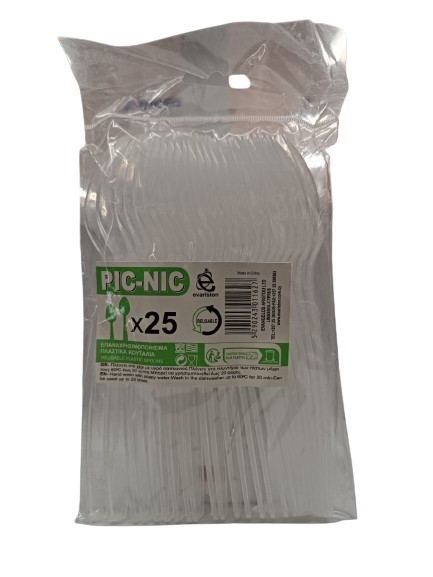 Pic-Nic Spoonful Plastic 25Pcs