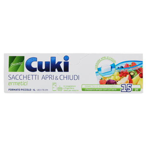 Cuki Open&Close Bags Cling 20X15Cm 15Pcs