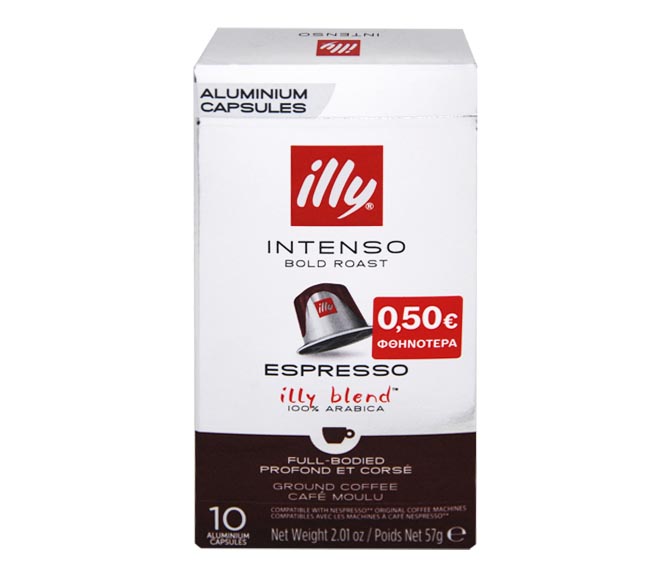 Illy Intenso Bolt Roast Coffee Capsules 10Pcsx5.7Gr