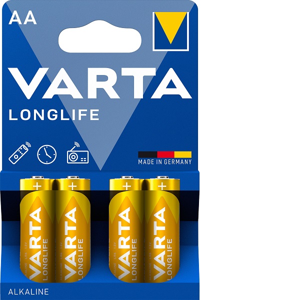 Varta Longlife Alkaline Batteries Aa 4Pcs