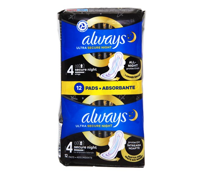 ALWAYS ULTRA SECURE NIGHT 12 PCS
