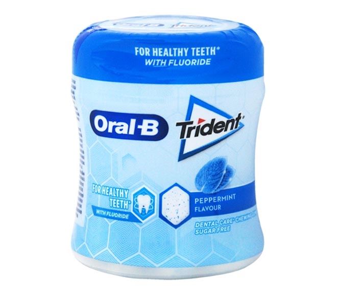 Trident Oral-B Peppermint Sugar Free Chewing Gum 68G