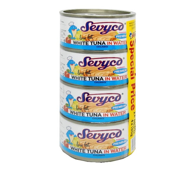 Sevyco White Tuna In Water  4X185Gr