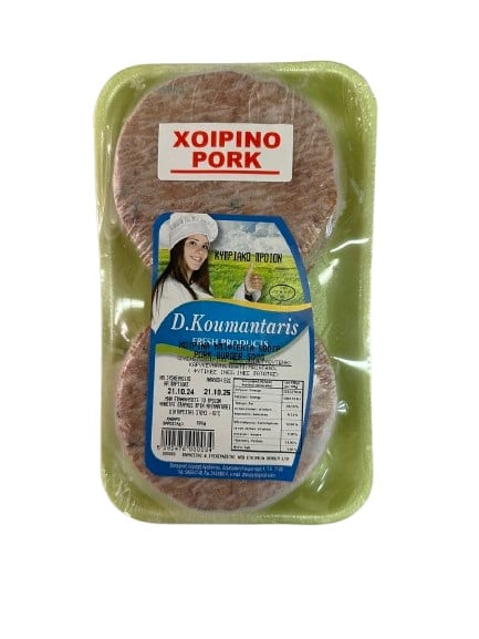 D.Koumantaris Μπιφτεκια Χοιρινα 8X125Gr