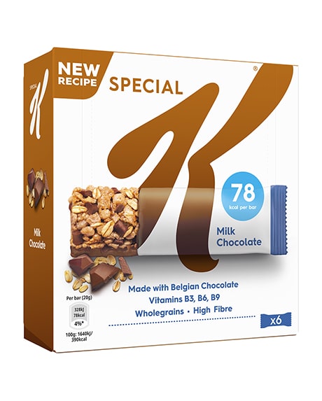 KELLOGG'S MILK CHOCO BAR 6X20GR