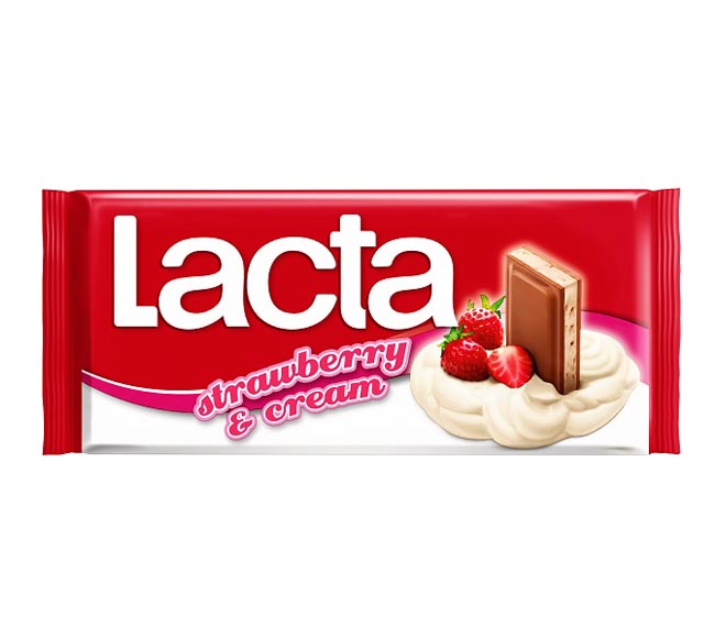 Lacta Strawberry & Cream 100Gr