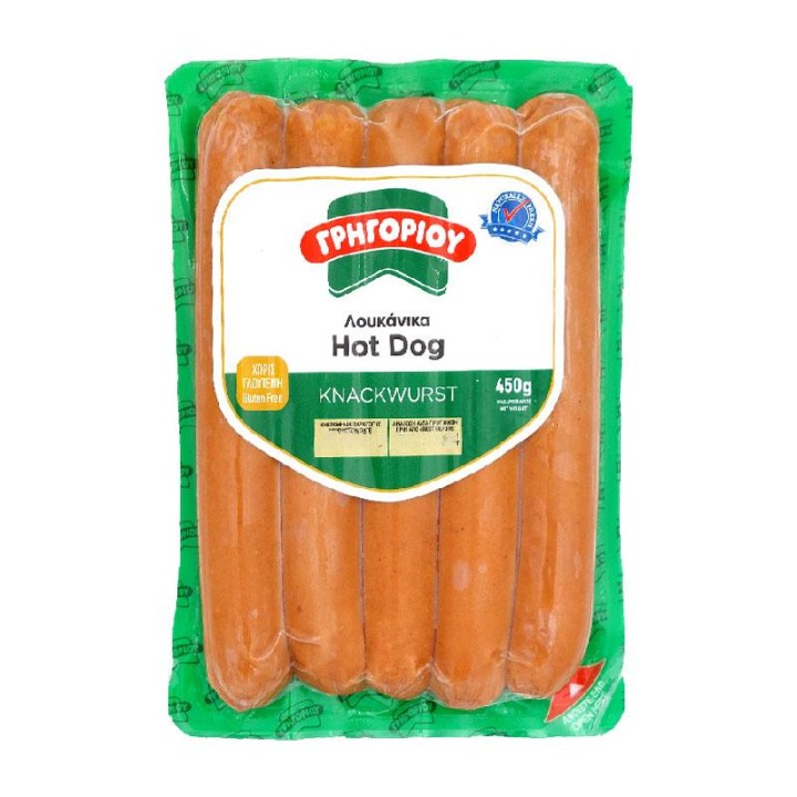 Grigoriou Hot Dog Knackwurst 450Gr