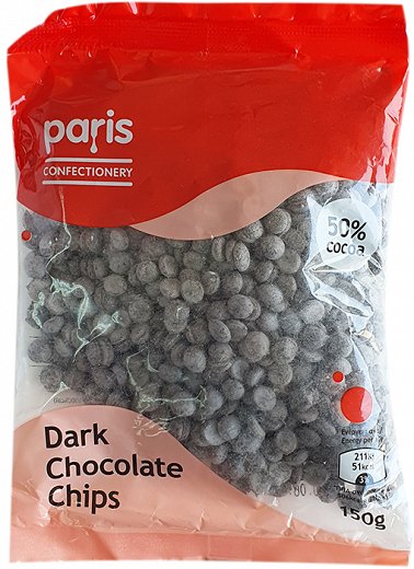 Paris Dark Chocolate Chips 150Gr