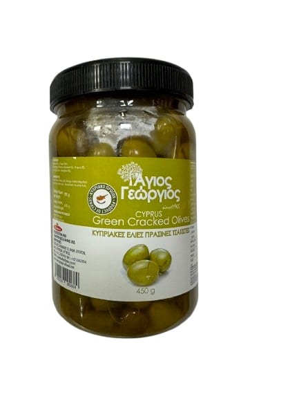 Saint George Green Cracked Olives 450Gr