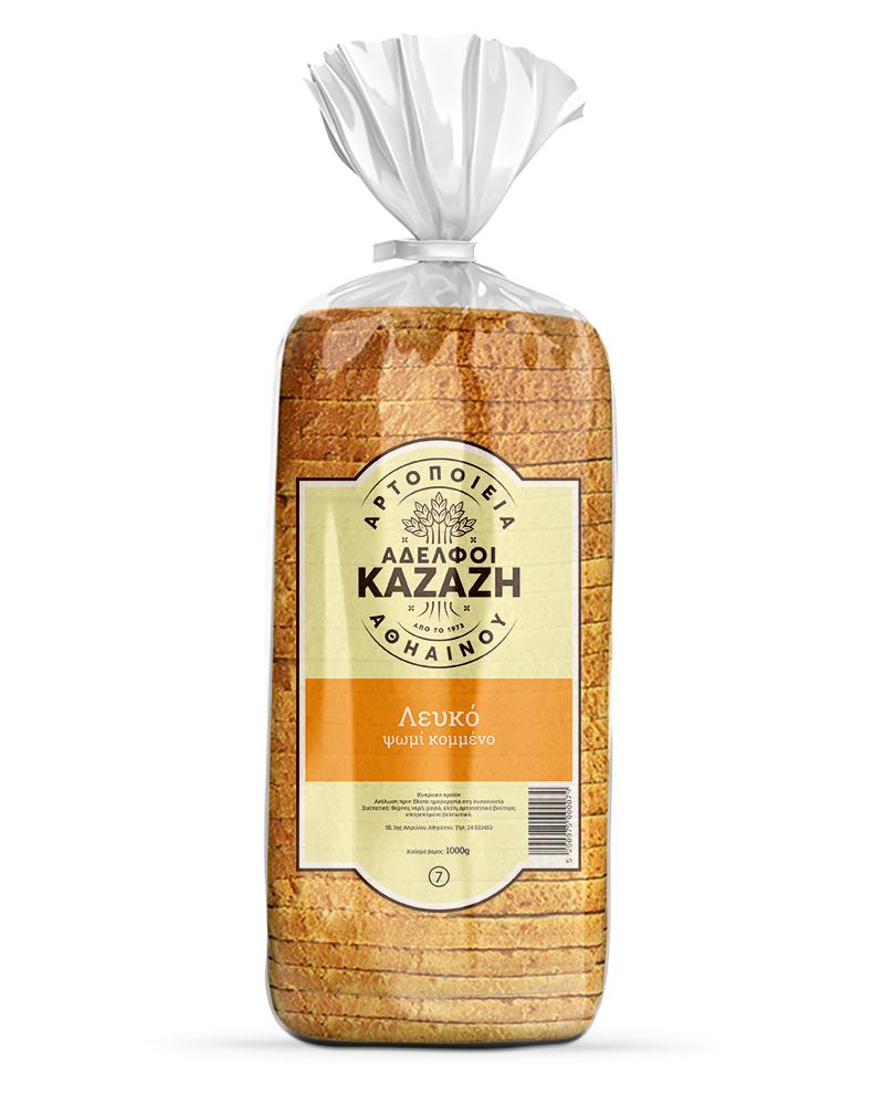 Bros Kazazi Λευκο Ψωμι Κομμενο 1Kg