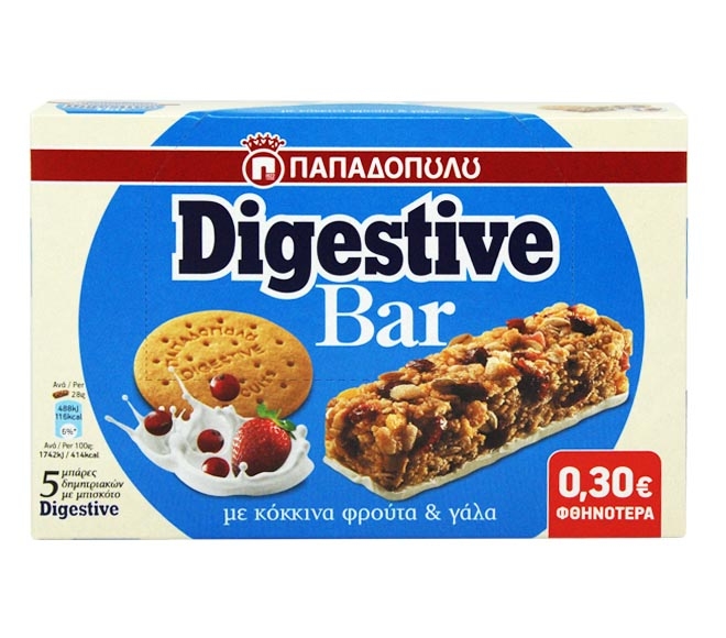 Digestive Bar Red Fruits&Milk 5Pcs