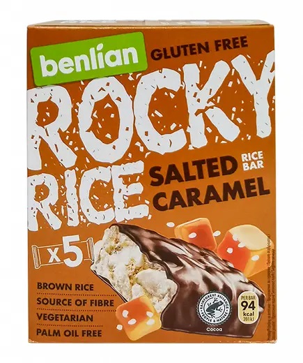 Rocky Rice Bars Salted Caramel 5Pcs