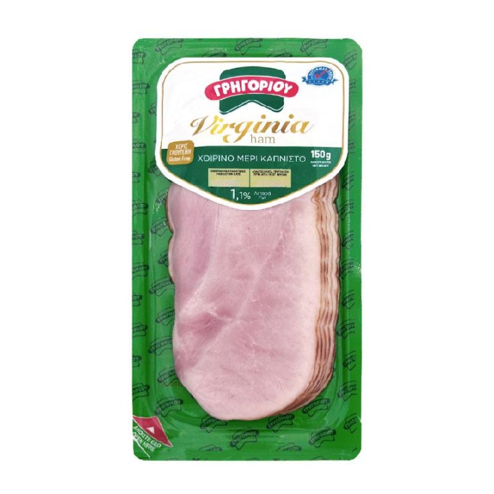 Grigoriou Virginia Ham Sliced 150Gr