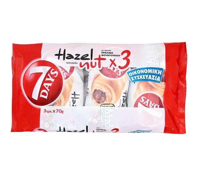 7-Days Croissant Hazelnut 3Pcsx70Gr