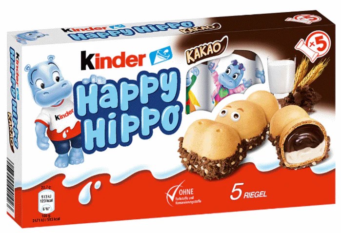 Kinder Happy Hippo Cocoa 5X21Gr