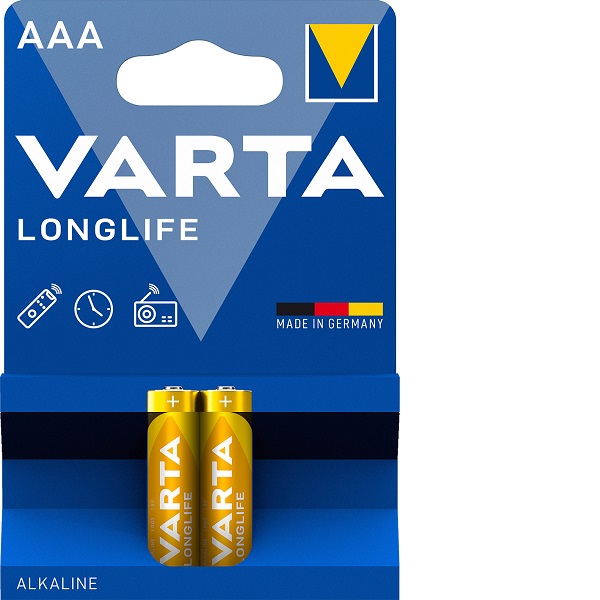 Varta Longlife Alkaline Batteries Aaa 2Pcs