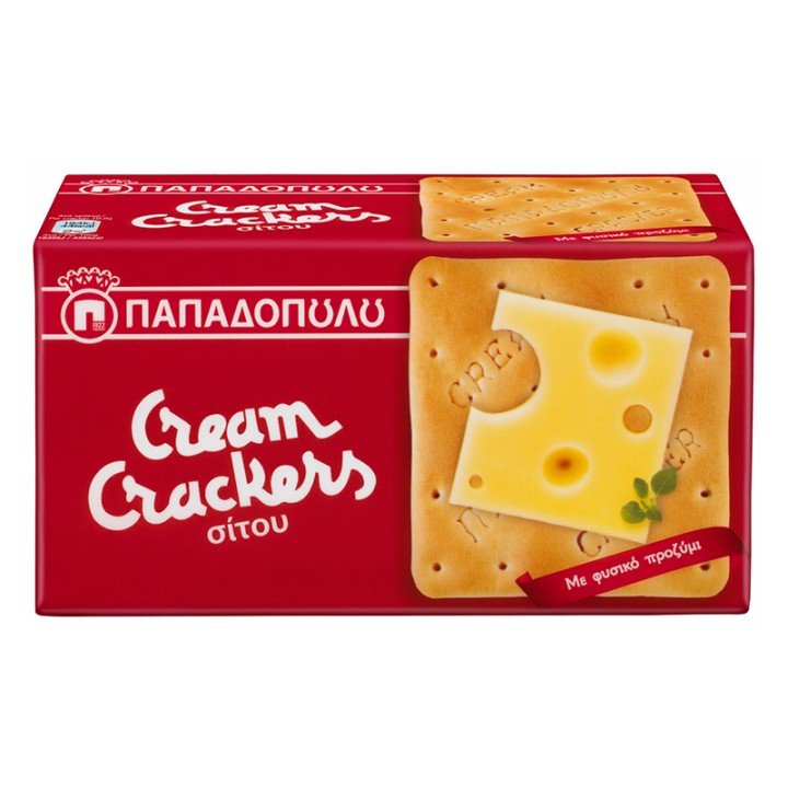 Papadopoulou Cream Crackers Wheat 140Gr