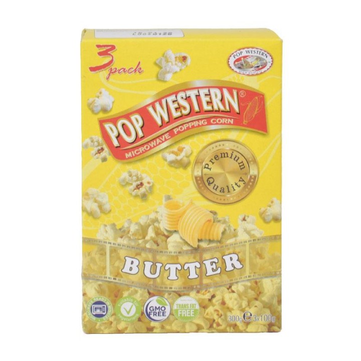 Pop Western Popcorn Butter Microw 300Gr