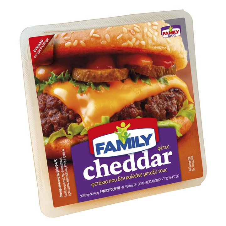 Family Cheese Cheddar Slices 300Gr