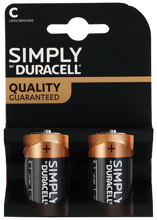 Duracell Quallity Guaranteed C 2Pcs