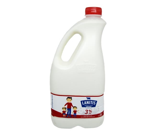 Lanitis Fresh Milk Full Fat 3% 2L