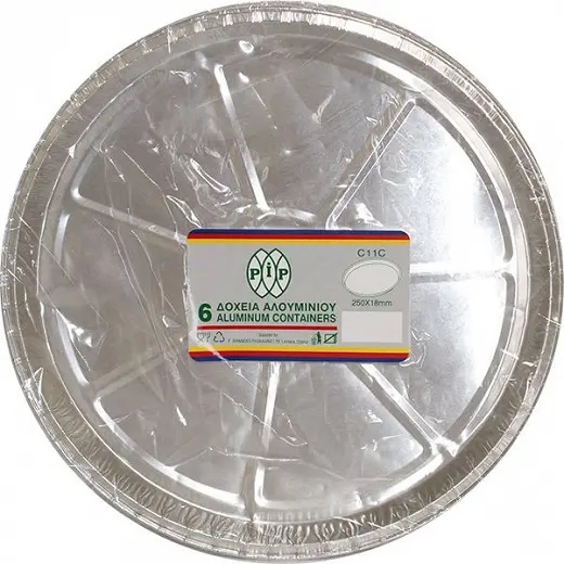 Pip Aluminium Containers 250X18Mm 6Pcs