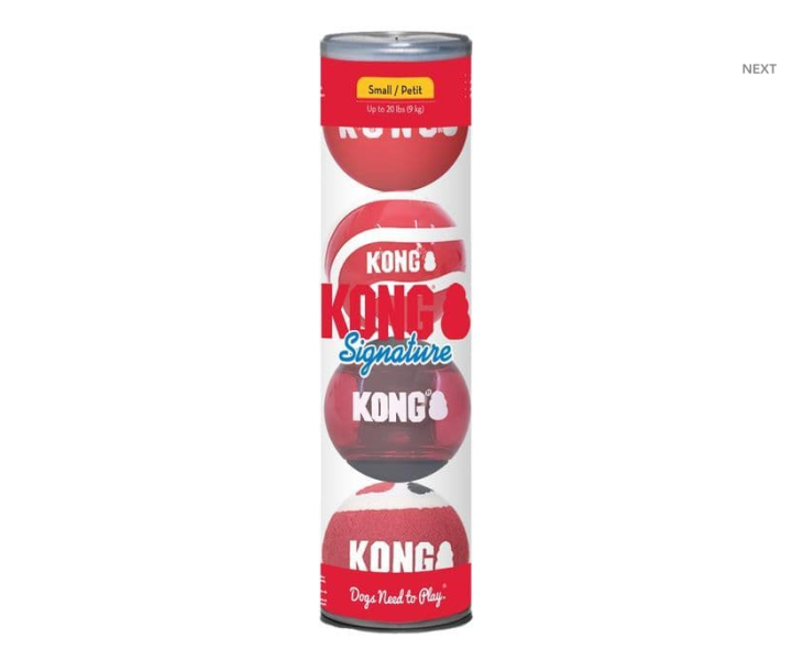 Kong Signature Balls 4 Pieces Assorted Small - 10gr