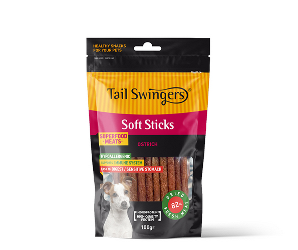 Tail Swingers Soft Sticks Ostrich - 100gr