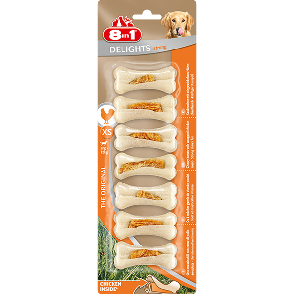 8In1 Bones Delights Strong Chicken Xs