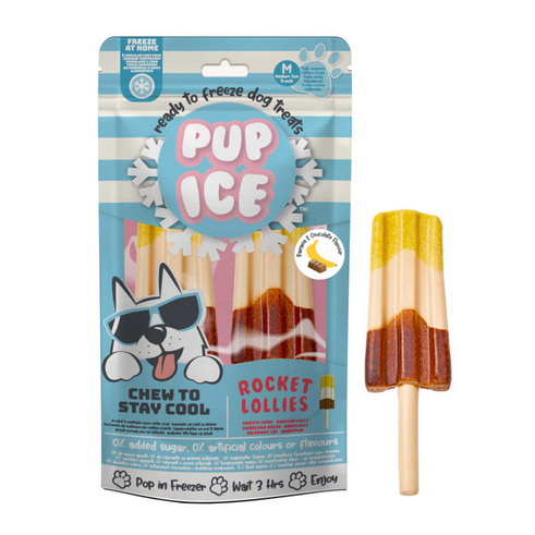 Pup Ice Rocket Lollies Banana & Chocolate - 10gr