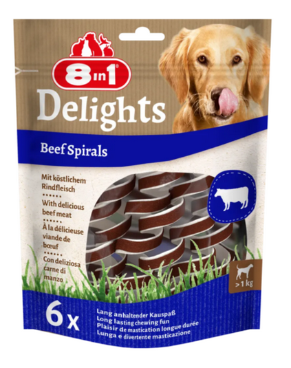 8In1 Delights Beef Spirals - 60gr