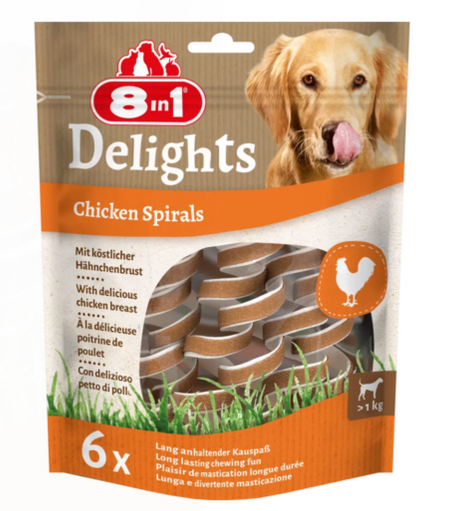 8In1 Delights Chicken Spirals - 60gr