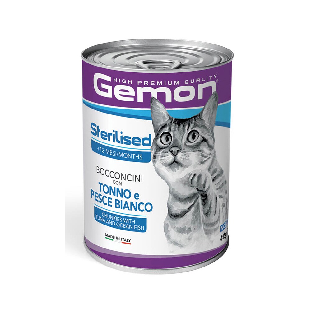 Gemon Sterilised Adult Tuna & Ocean Fish Chunkies - 415gr