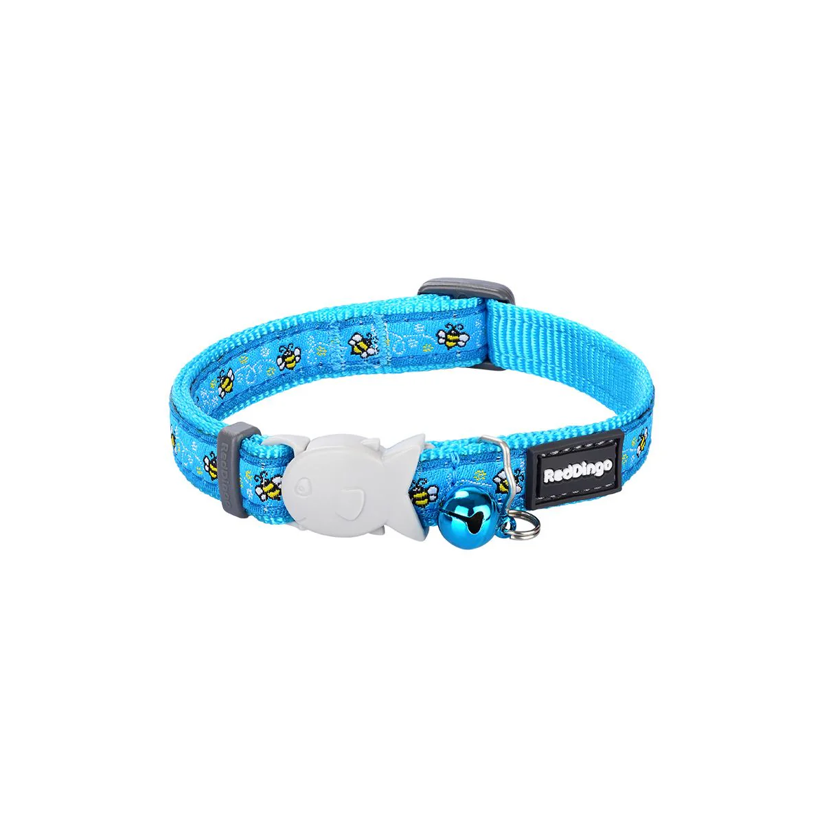 Red Dingo Cat Collar Bumble Bee Turquoise