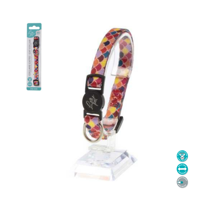 Leo Pet Cat Collar Harlequin