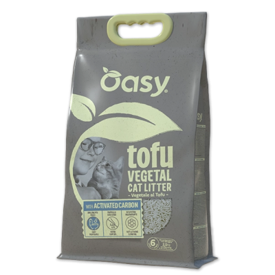 Oasy Natural Cat Litter Tofu With Activated Carbon - 6 Kg