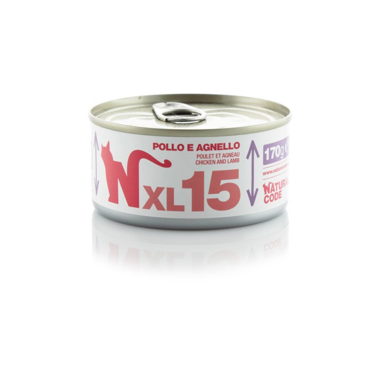Natural Code Xl 15 Cat Chicken & Lamb - 170gr